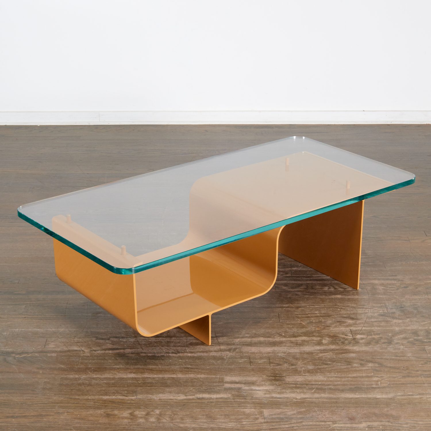 NICK DINE, CUSTOM TAN COFFEE TABLE