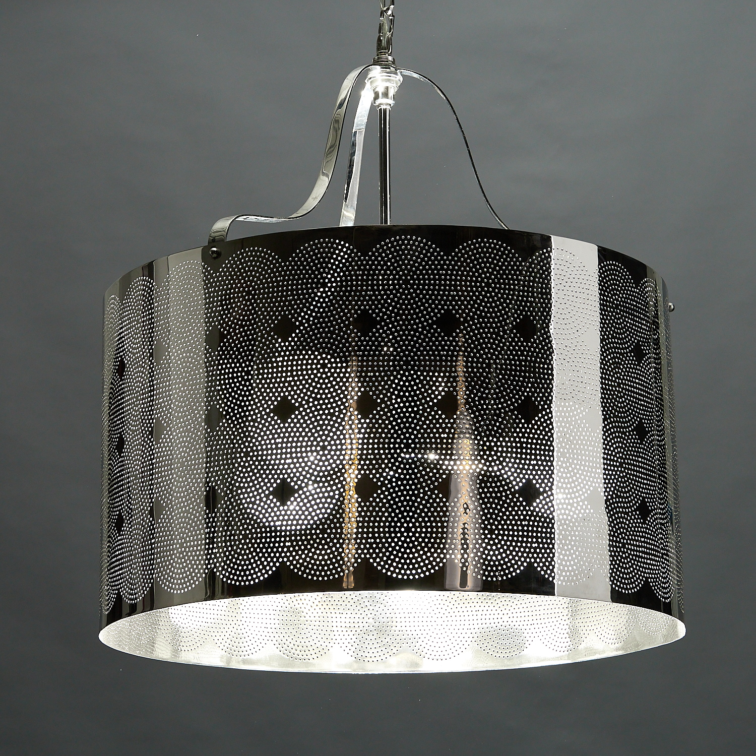 FRAZIER DESIGNS CHROMED DRUM SHADE 2bf7d3