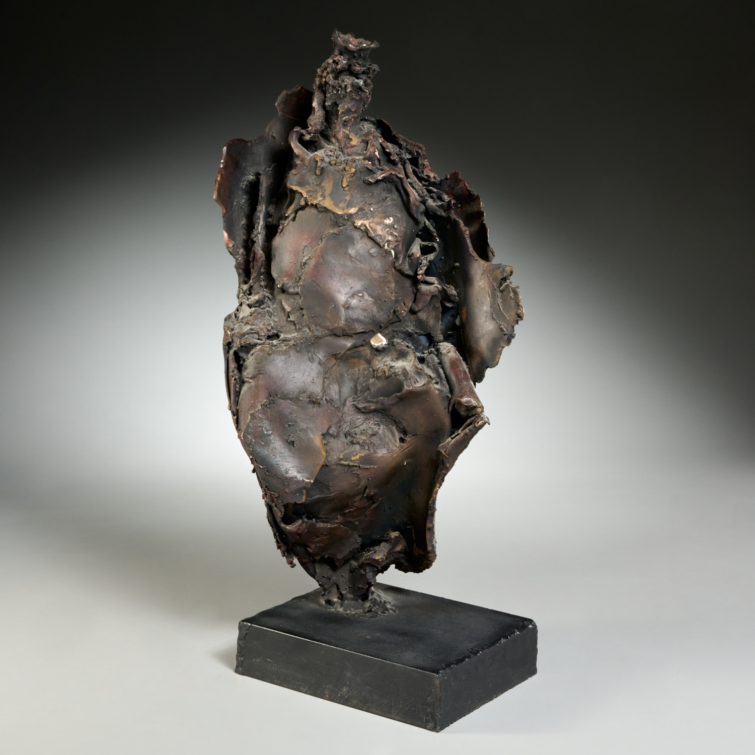 JUDITH BROWN, PATINATED BRONZE SCULPTURE,