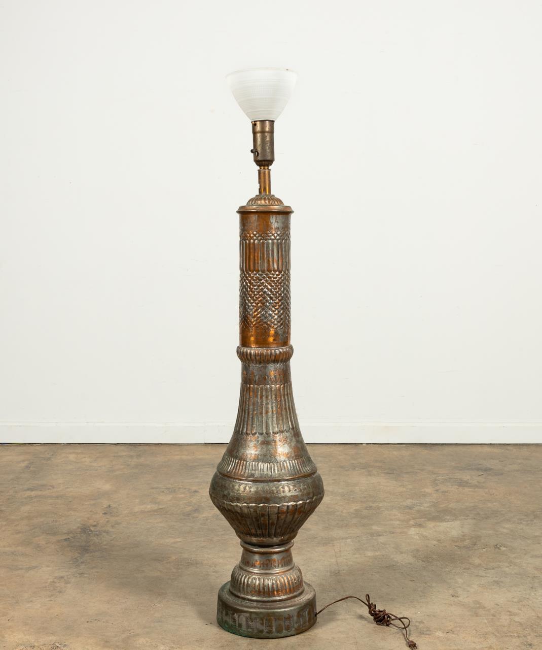 MOROCCAN BRASS BALUSTER FLOOR LAMP