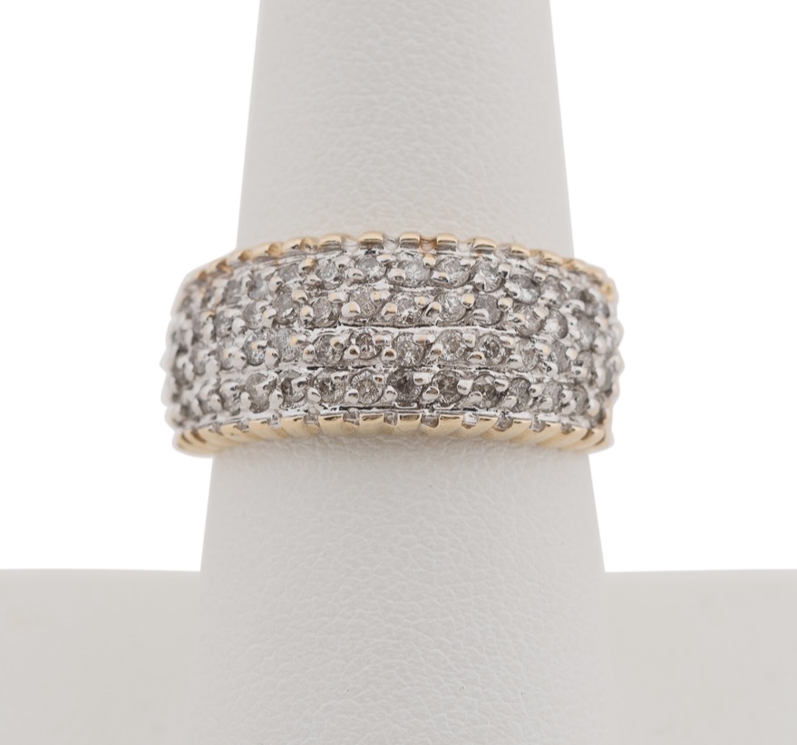 14K YELLOW GOLD & DIAMOND BAND