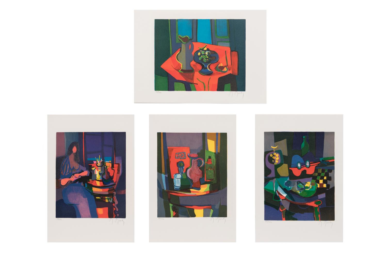 FOUR MARCEL MOULY NUMBERED LITHOGRAPHS,