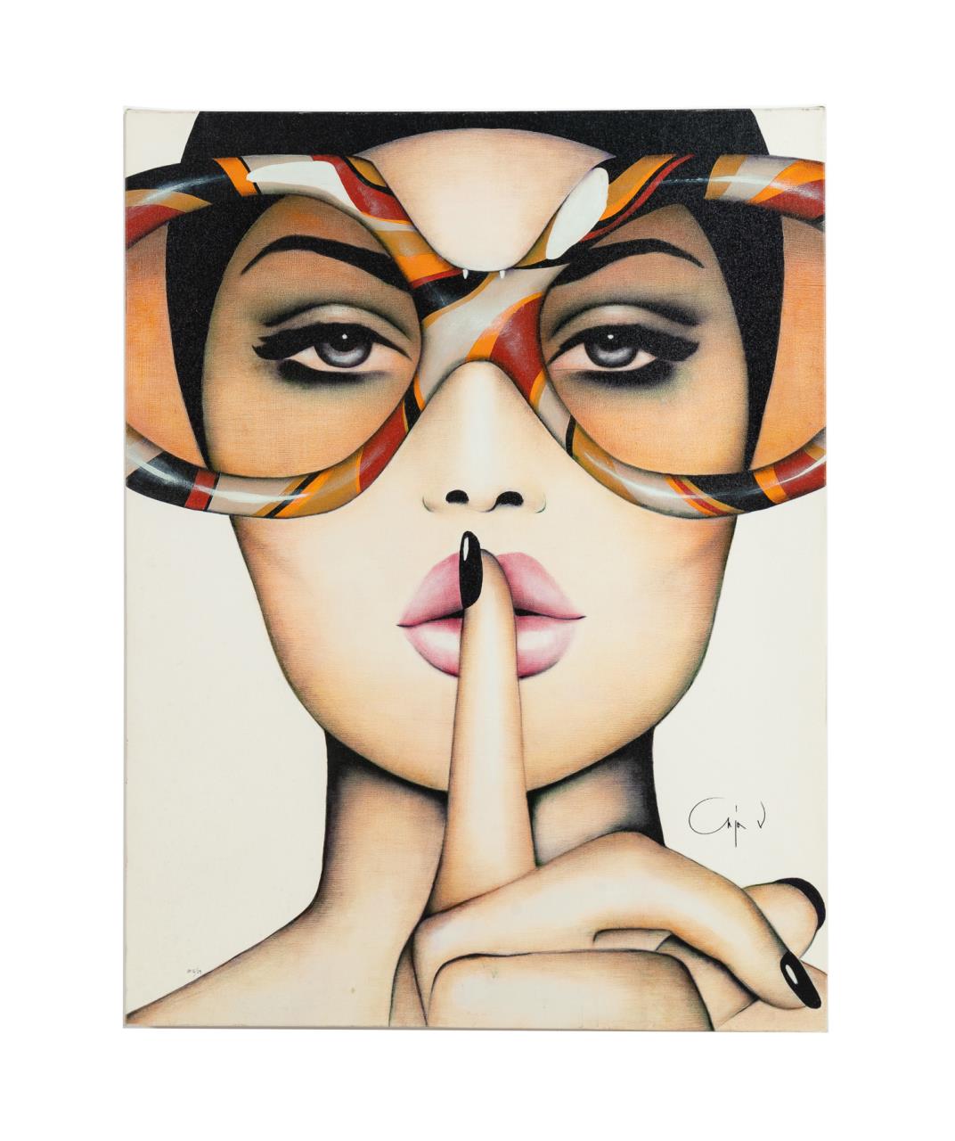 ANJA VAN HERLE "ORANGE HUSH" FIGURAL