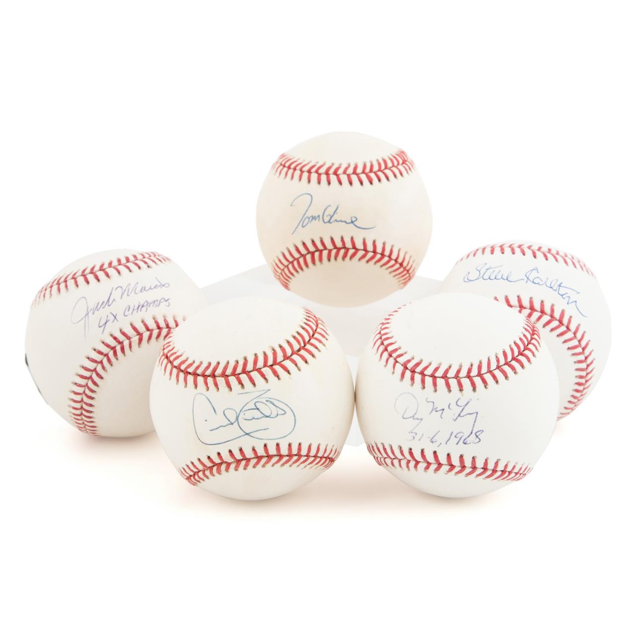 5 AUTOGRAPHED BASEBALLS INCLUDING