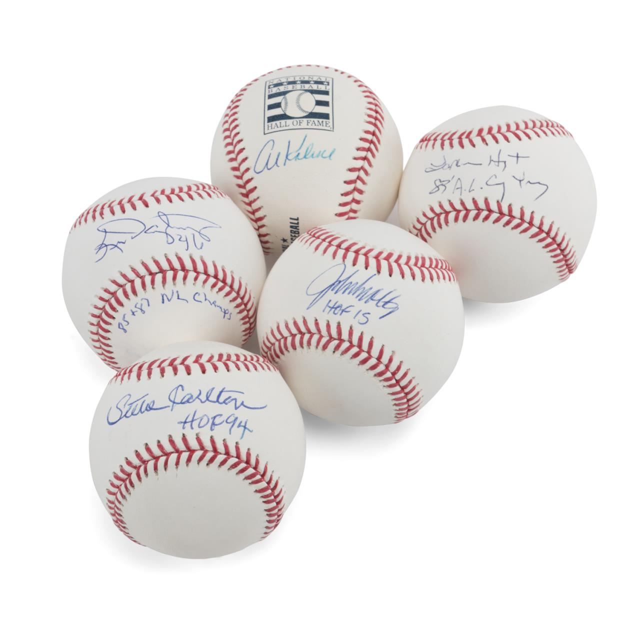 5 AUTOGRAPHED BASEBALLS INCLUDING