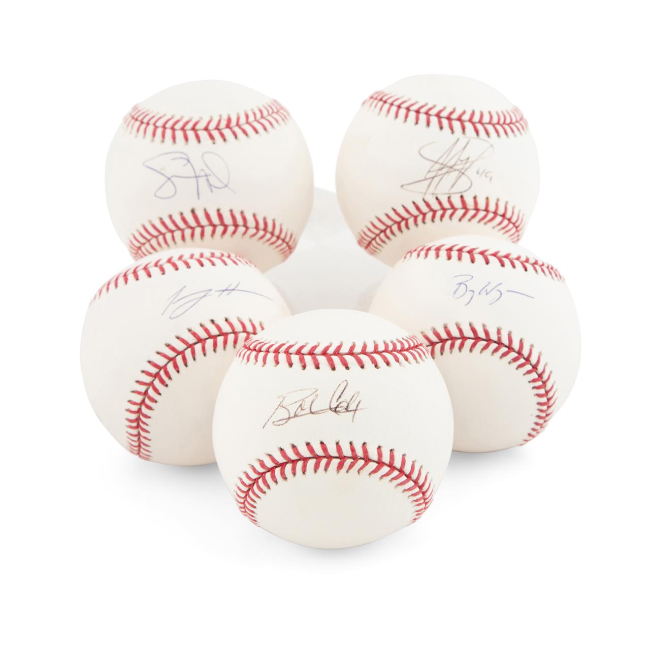 5 AUTOGRAPHED BASEBALLS INCLUDING