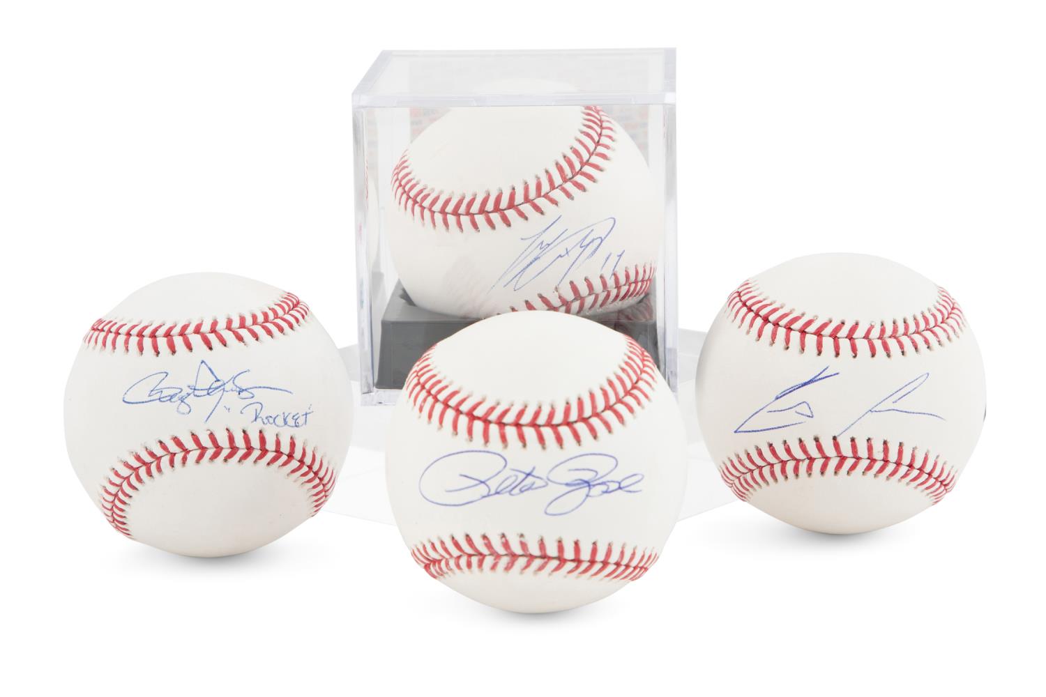 4 AUTOGRAPHED BASEBALLS INCLUDING