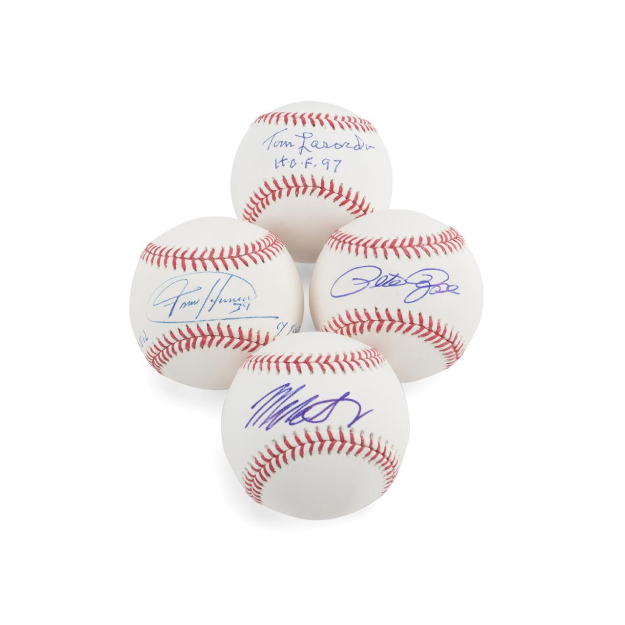 4 AUTOGRAPHED BASEBALLS INCLUDING