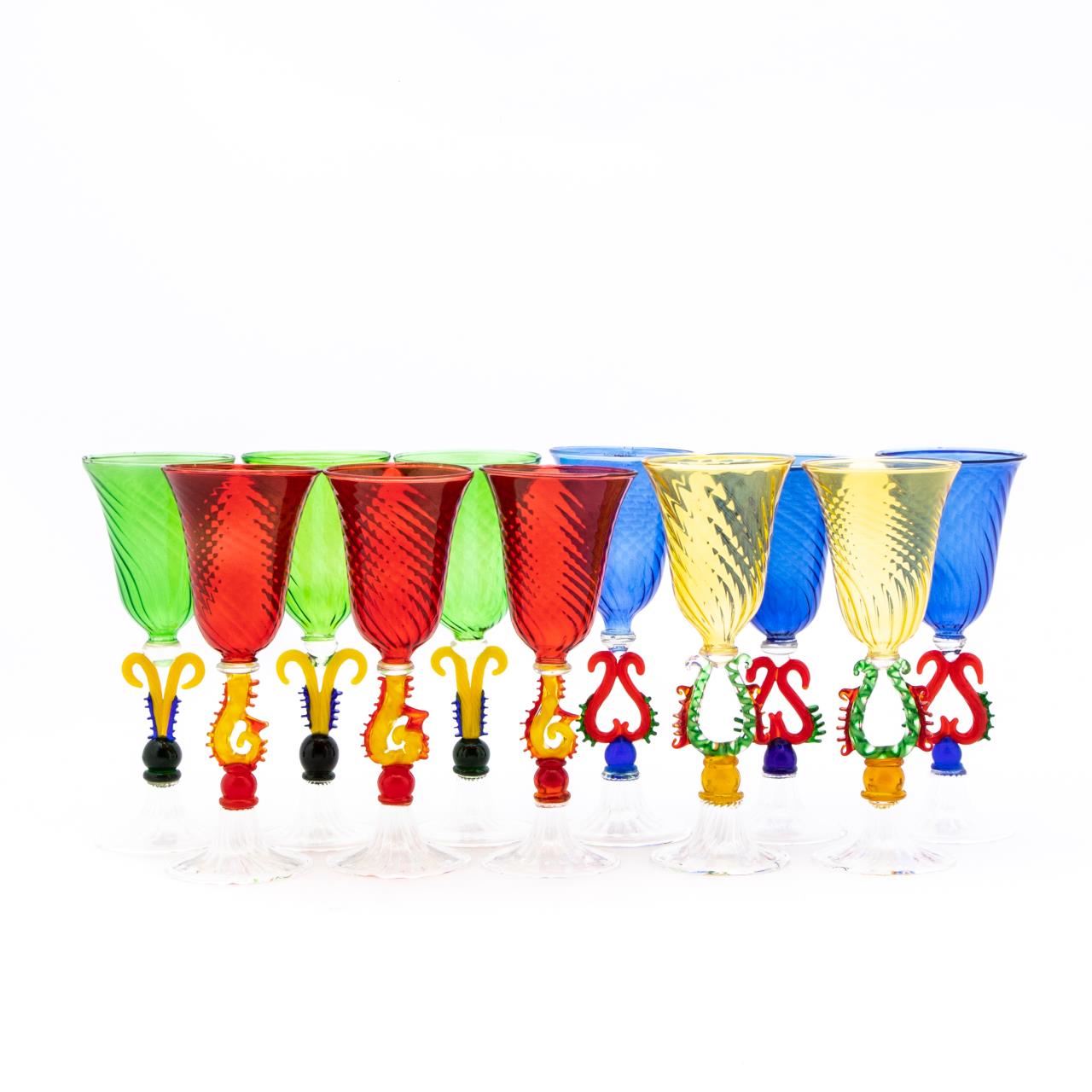 SET 10 MULTI COLORED MURANO ART 2bfcfe