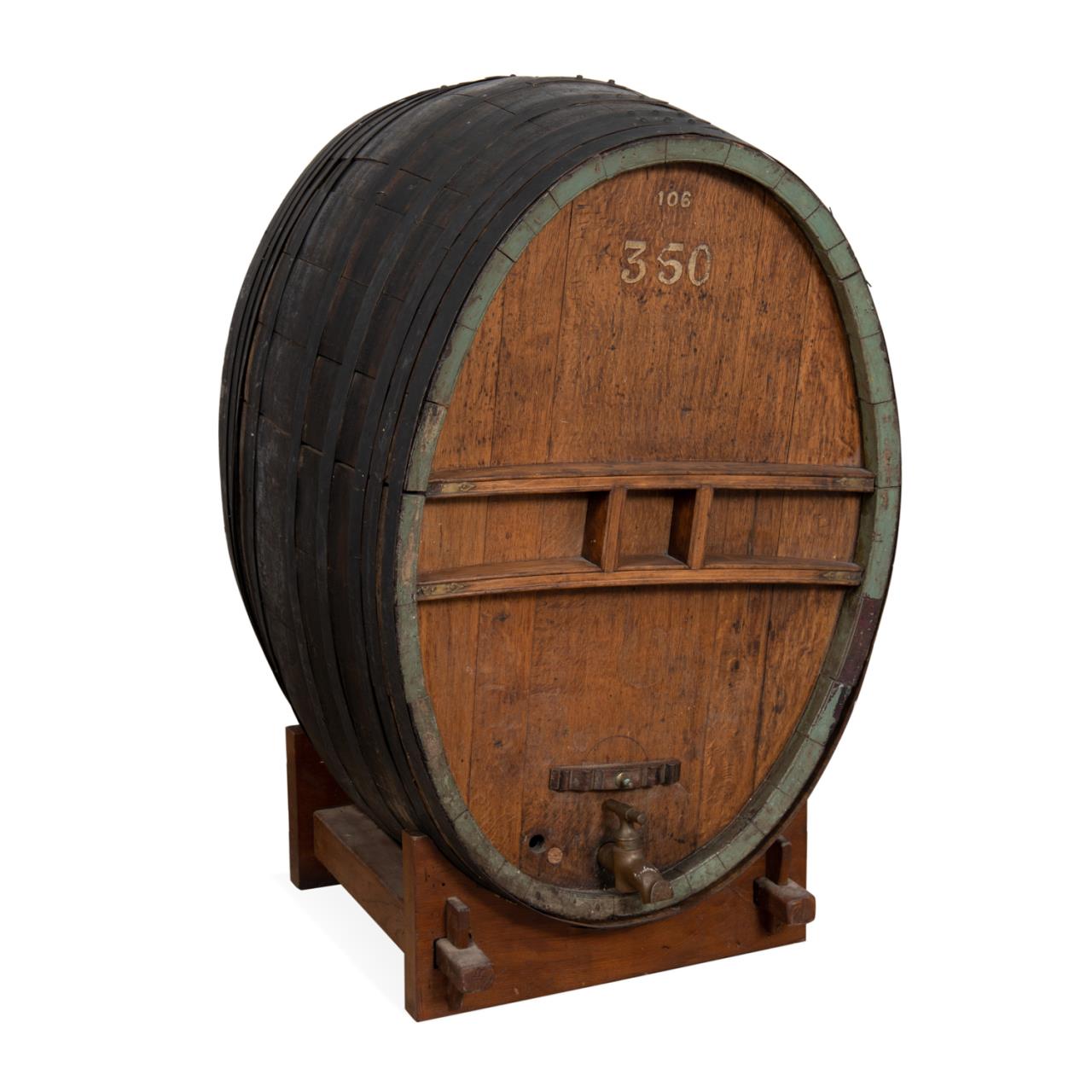 LARGE FRENCH OAK WINE BARREL ON