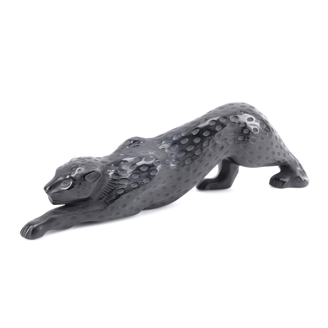 LALIQUE ZEILA BLACK PANTHER FIGURE