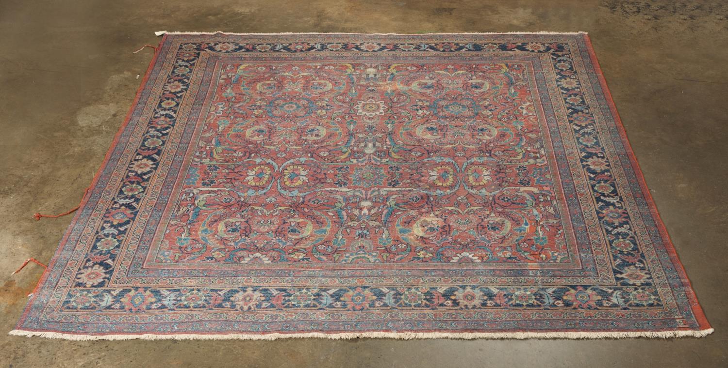 HAND KNOTTED WOOL HERIZ RUG, 10