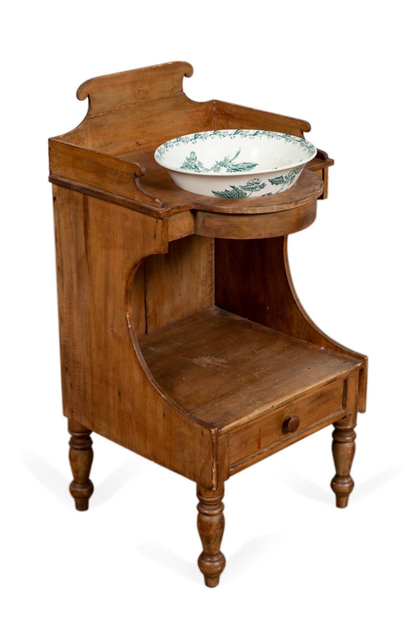 19TH C. PROVINCIAL SHERATON WASHSTAND