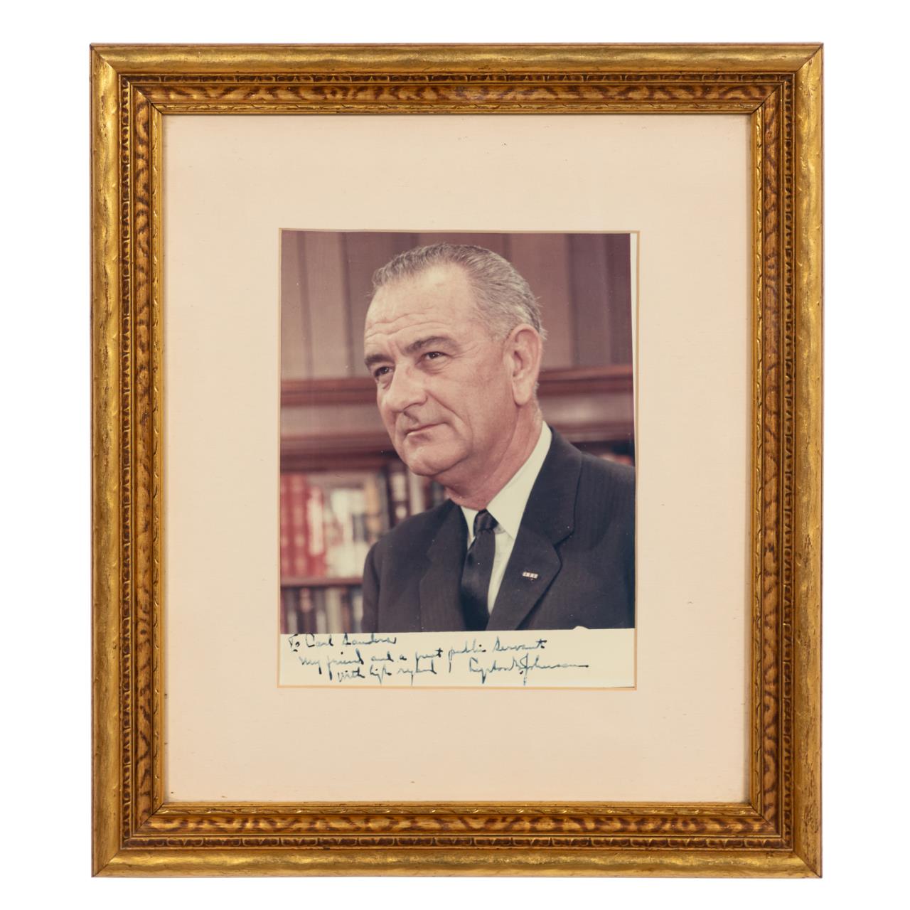 PRES JOHNSON SIGNED PHOTOGRAPH 2bfe1d