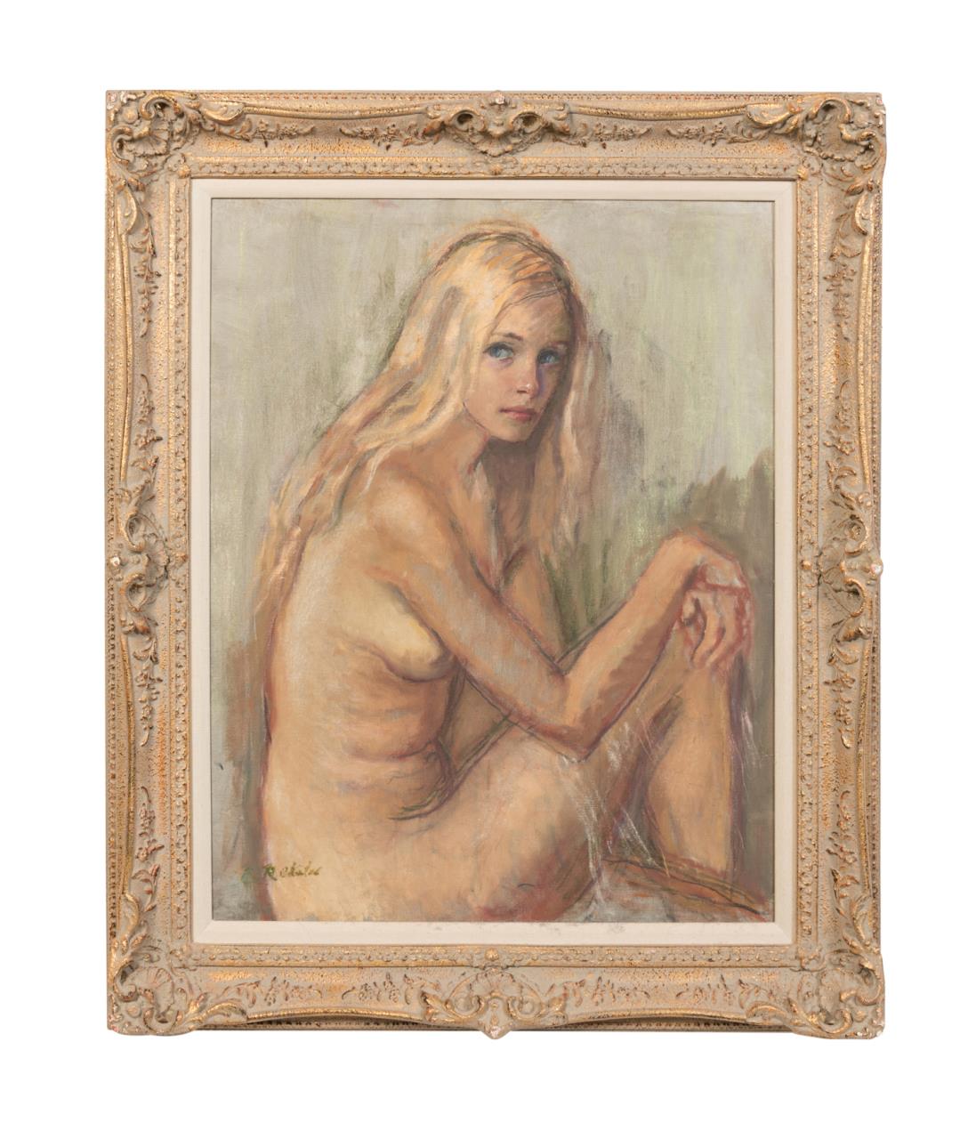 ROMAN CHATOV, "BLONDE NUDE," OIL