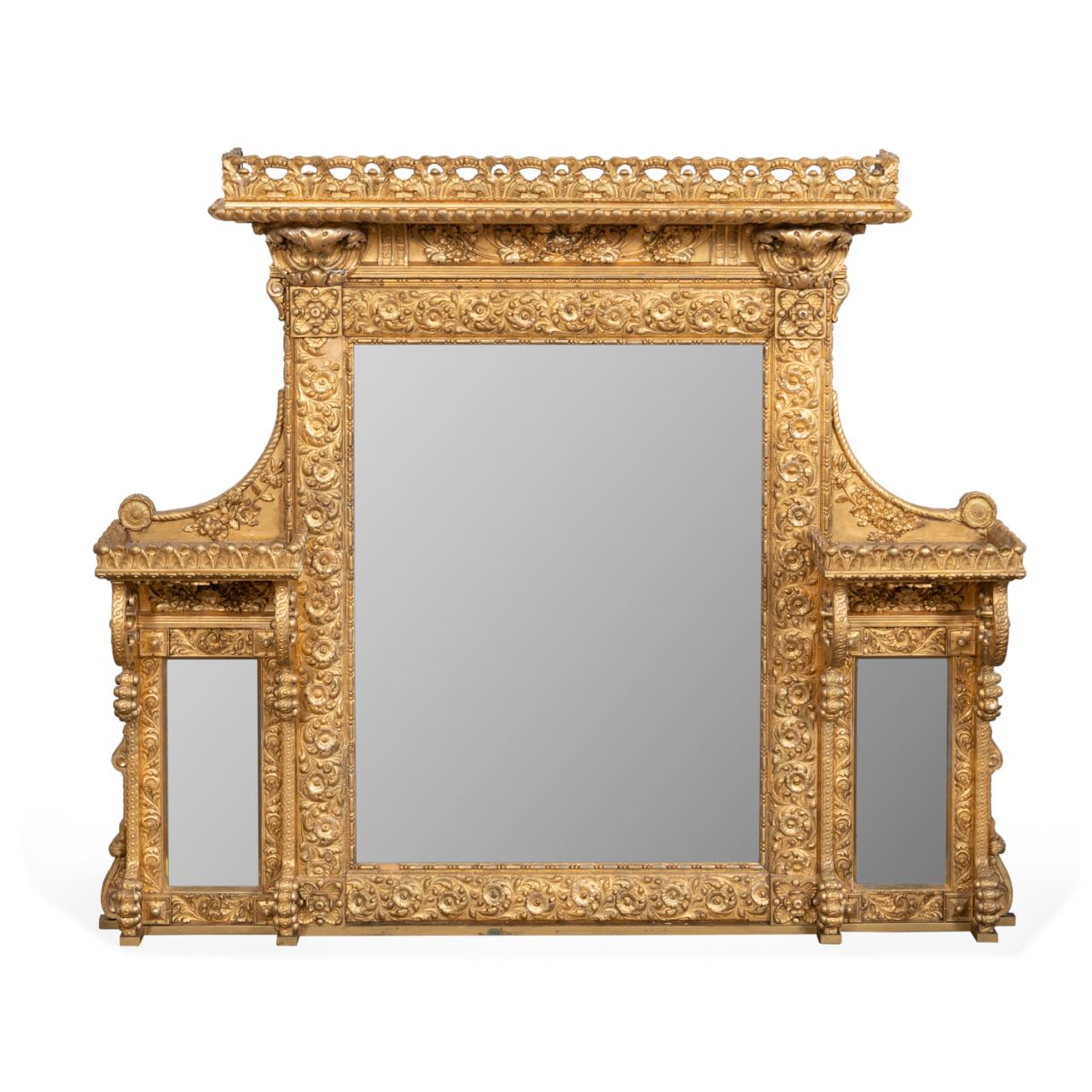 L. 19TH VICTORIAN LARGE GILTWOOD