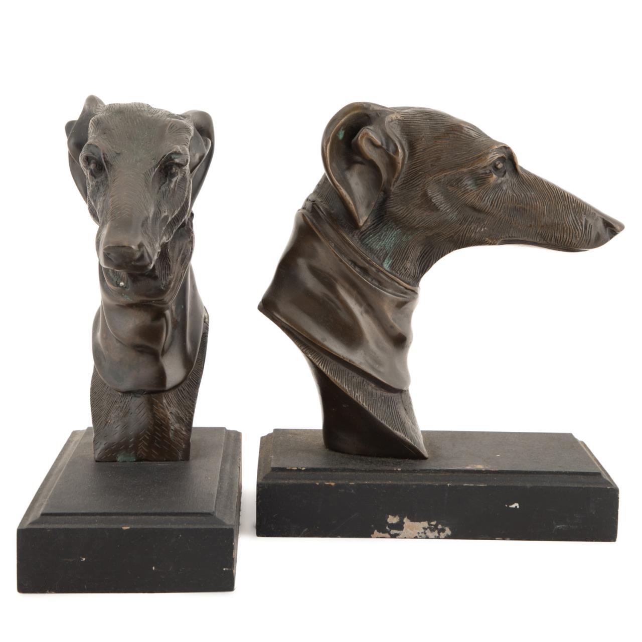 PR PATINATED METAL GREYHOUND BUST 2bfe77