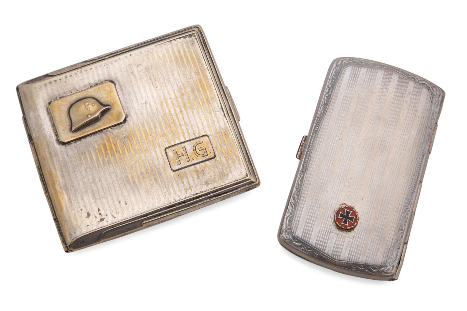 TWO WWII GERMAN CIGARETTE CASES 2bfe8b