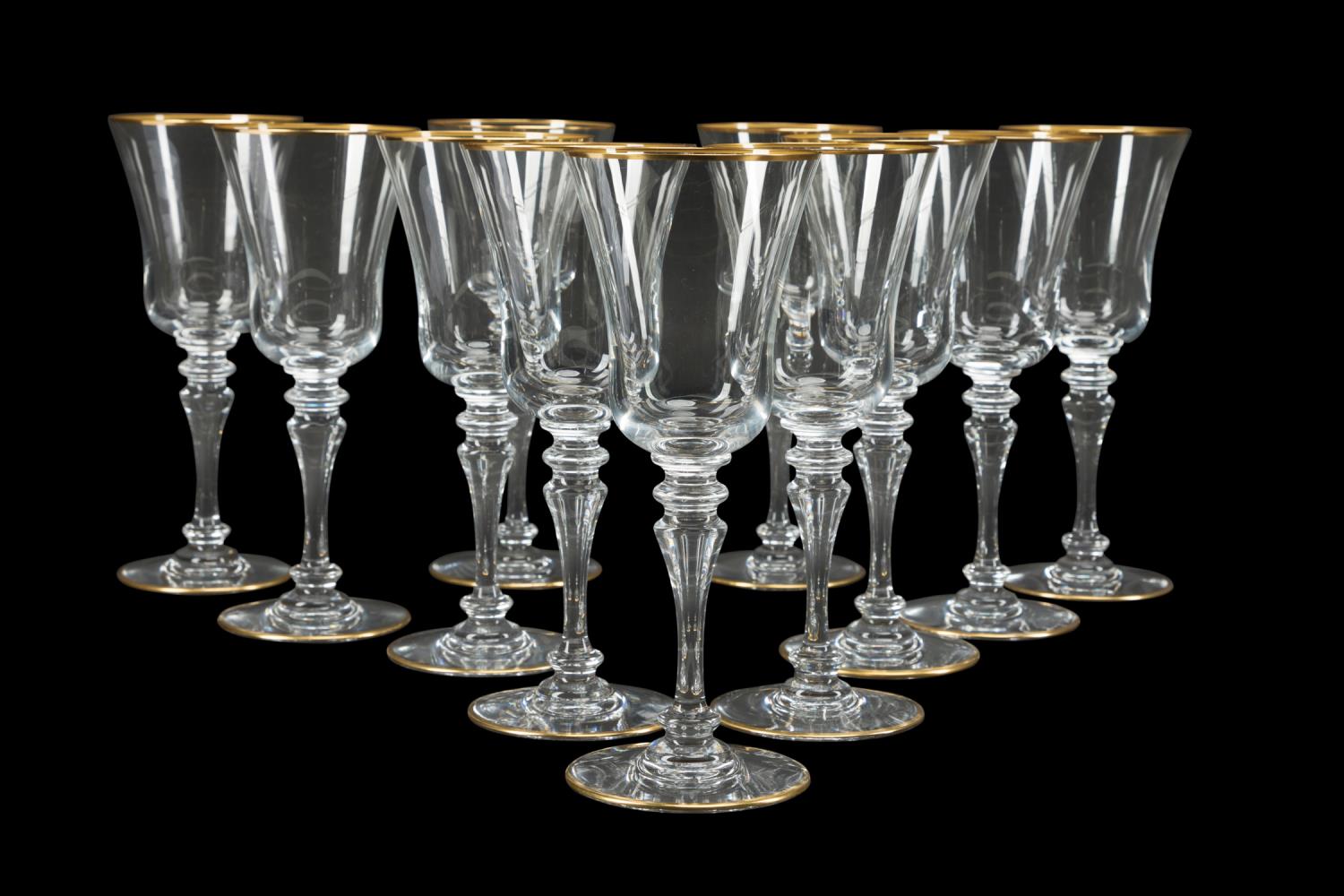 11 BACCARAT "VIENNE" GILT WATER