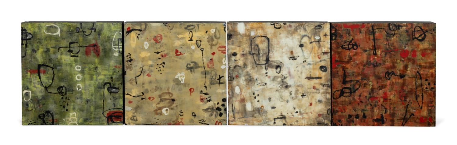 FOUR RANA ROCHAT ABSTRACT ENCAUSTIC 2bffef