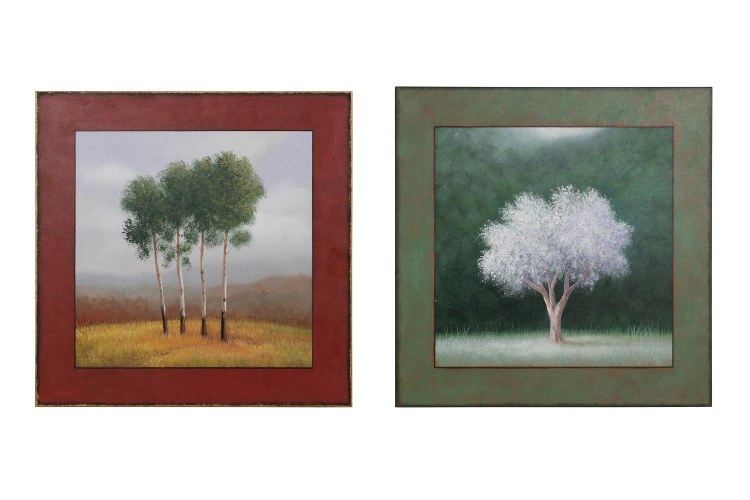 TWO SCOTT DUCE O B TREE PAINTINGS  2bffff