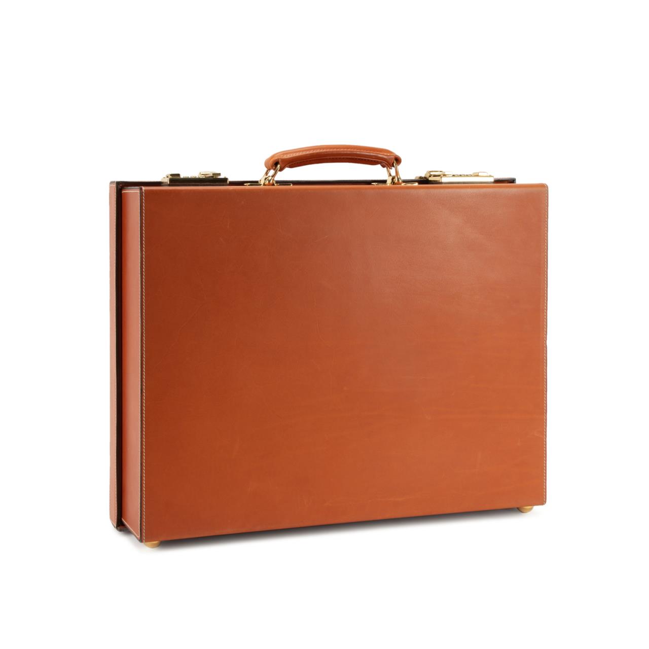 VINTAGE LEDERER TAN LEATHER HARDSIDE