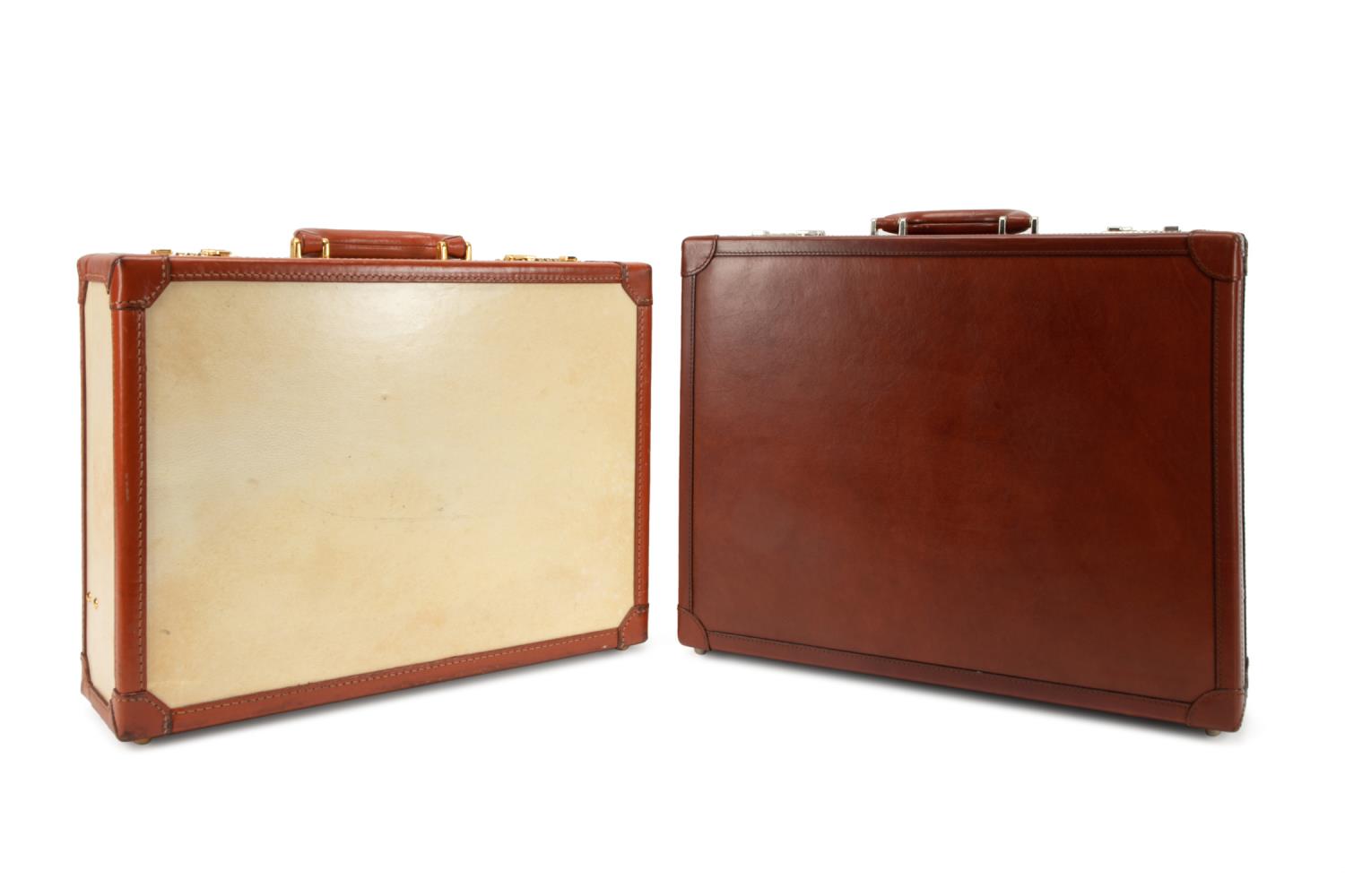 TWO VINTAGE T. ANTHONY LEATHER
