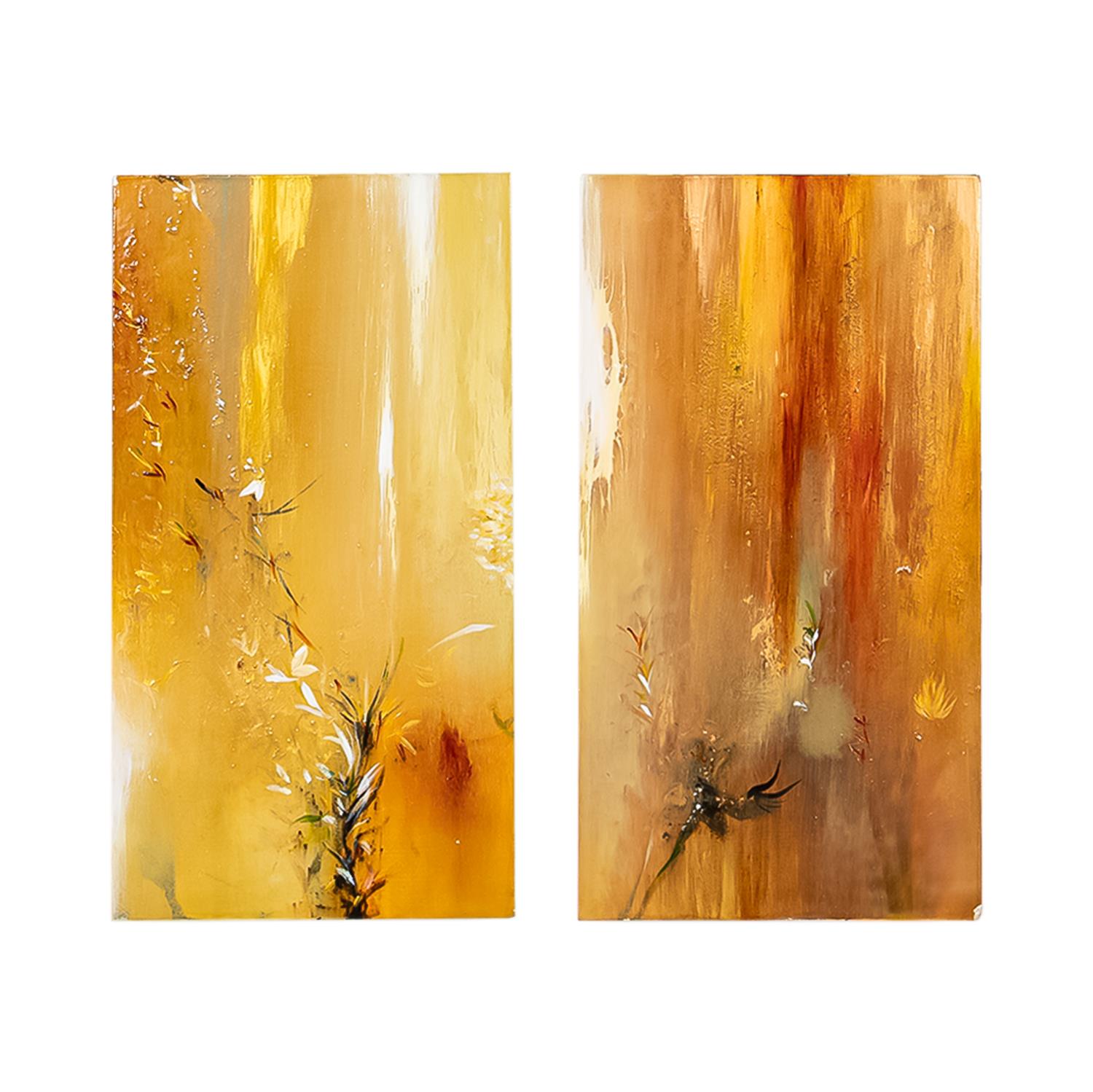 2PCS JENNIFER JONES ENCHANTED ABSTRACT