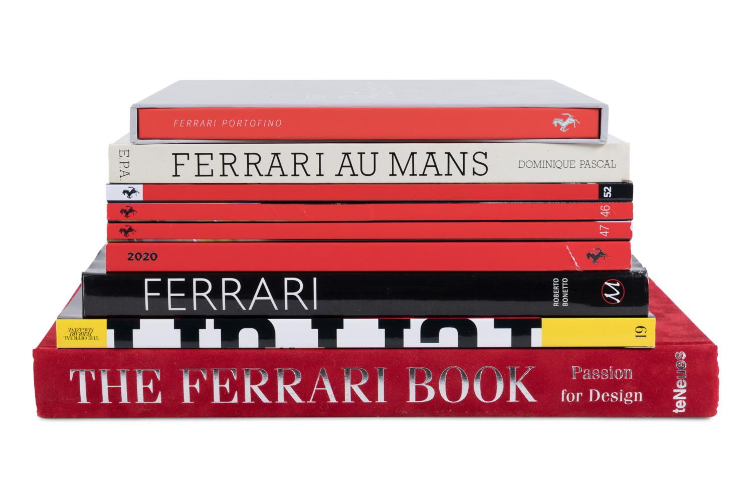 NINE BOOKS AND MAGAZINES ON FERRARI 2c00a5