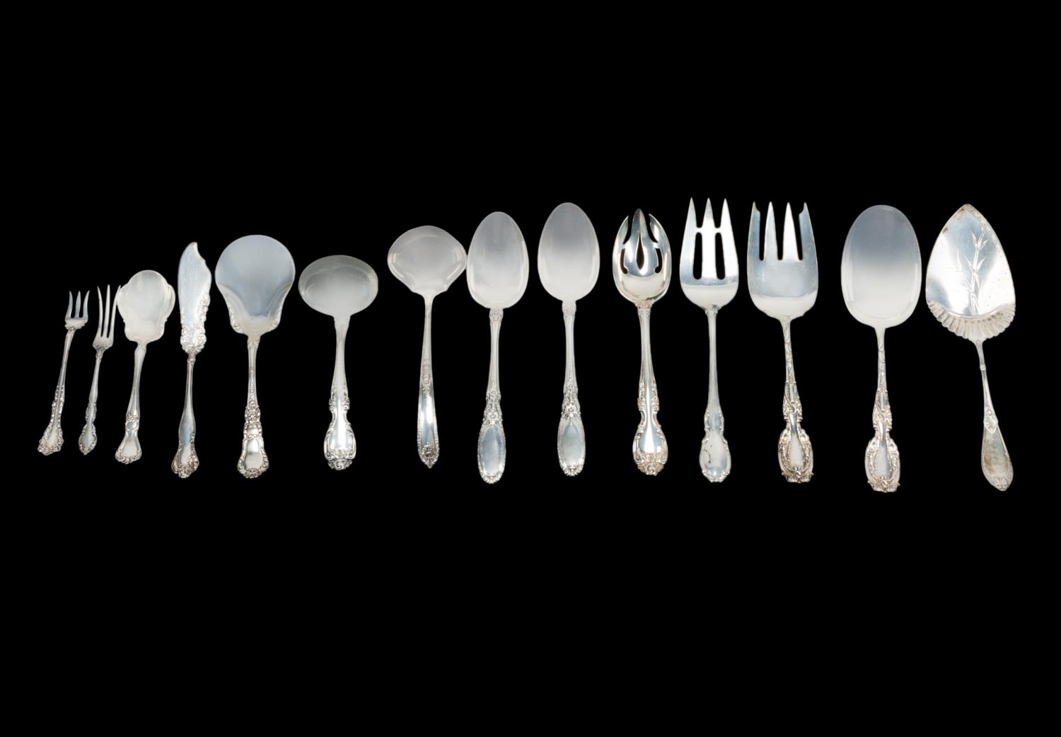 14 AMERICAN STERLING SILVER SERVING