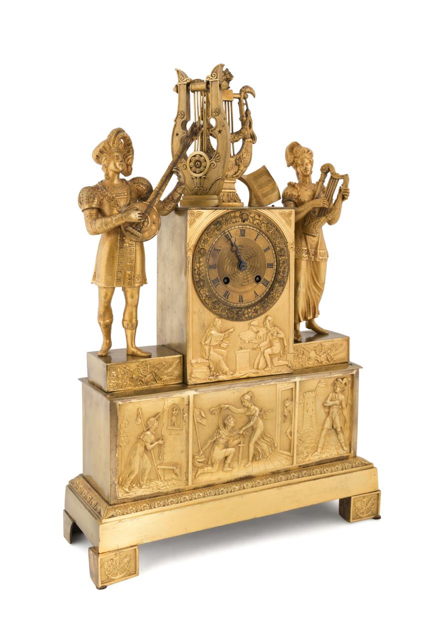 EMPIRE GILT BRONZE MUSICIANS MANTLE