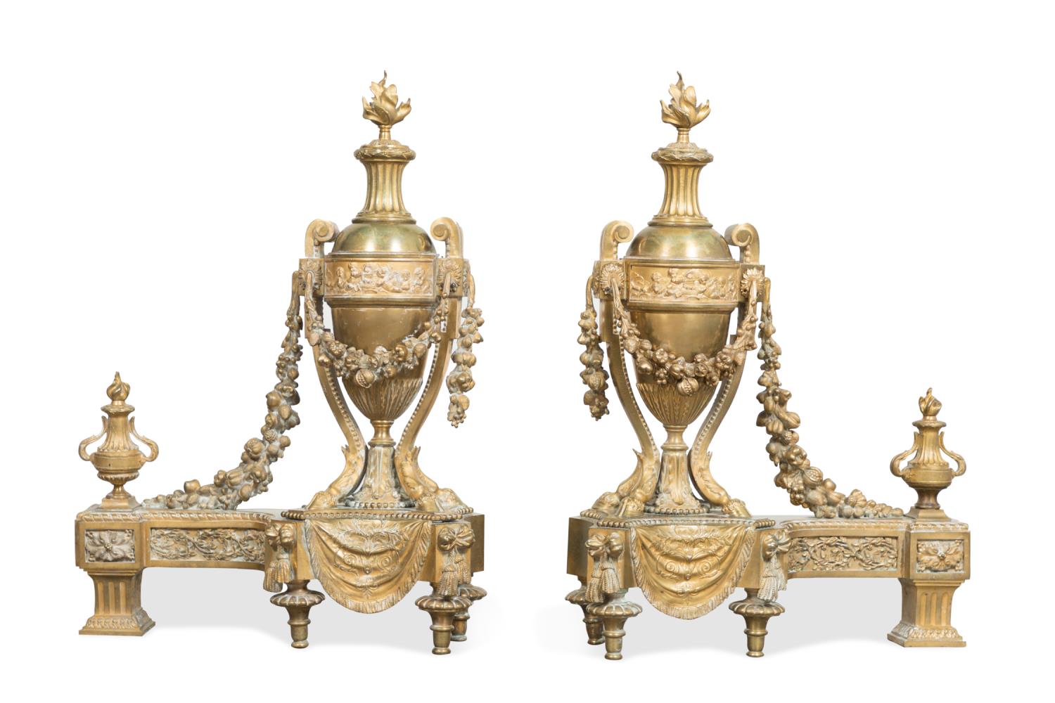 PAIR OF LOUIS XVI STYLE BRONZE 2c00ba