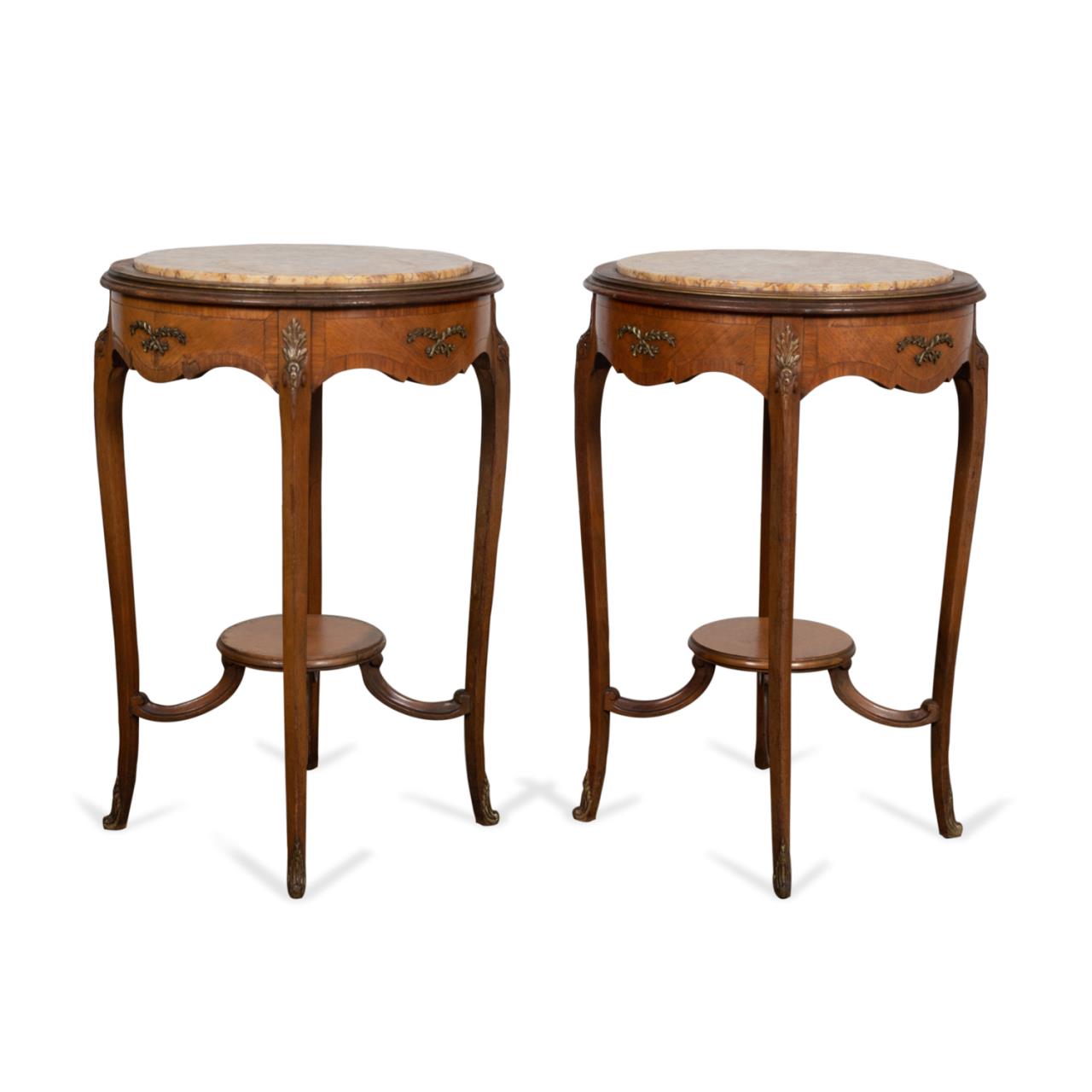 PAIR FRENCH LOUIS XV STYLE WALNUT 2c00d4