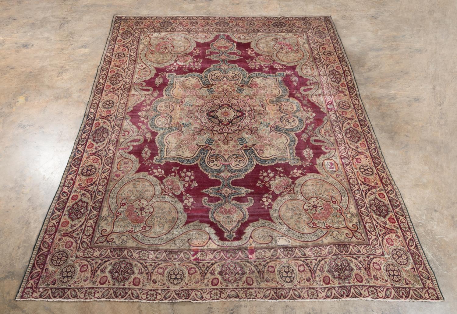 HAND KNOTTED WOOL PERSIAN KERMAN  2c00ce