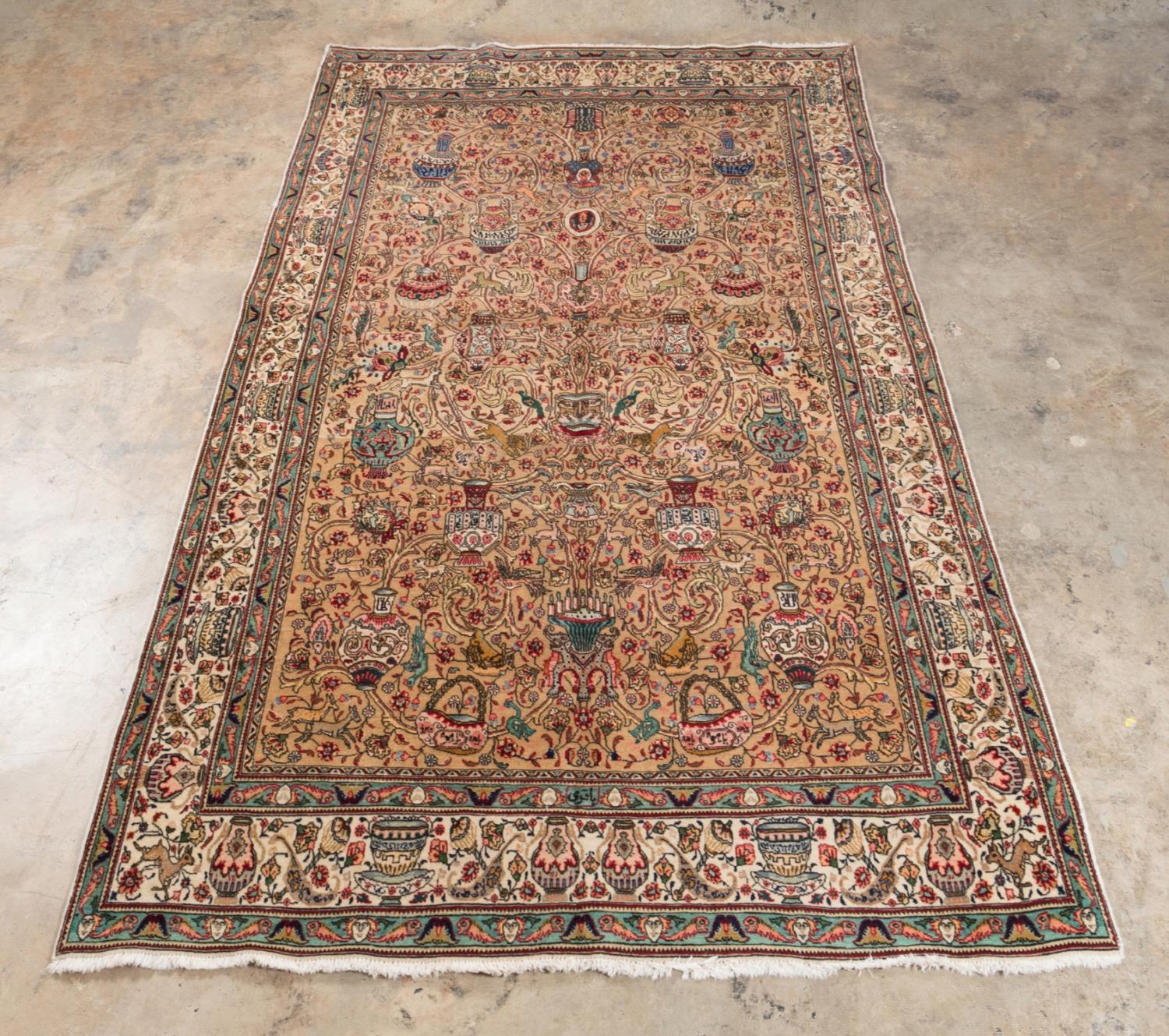 HAND KNOTTED WOOL PERSIAN TABRIZ 2c00d0