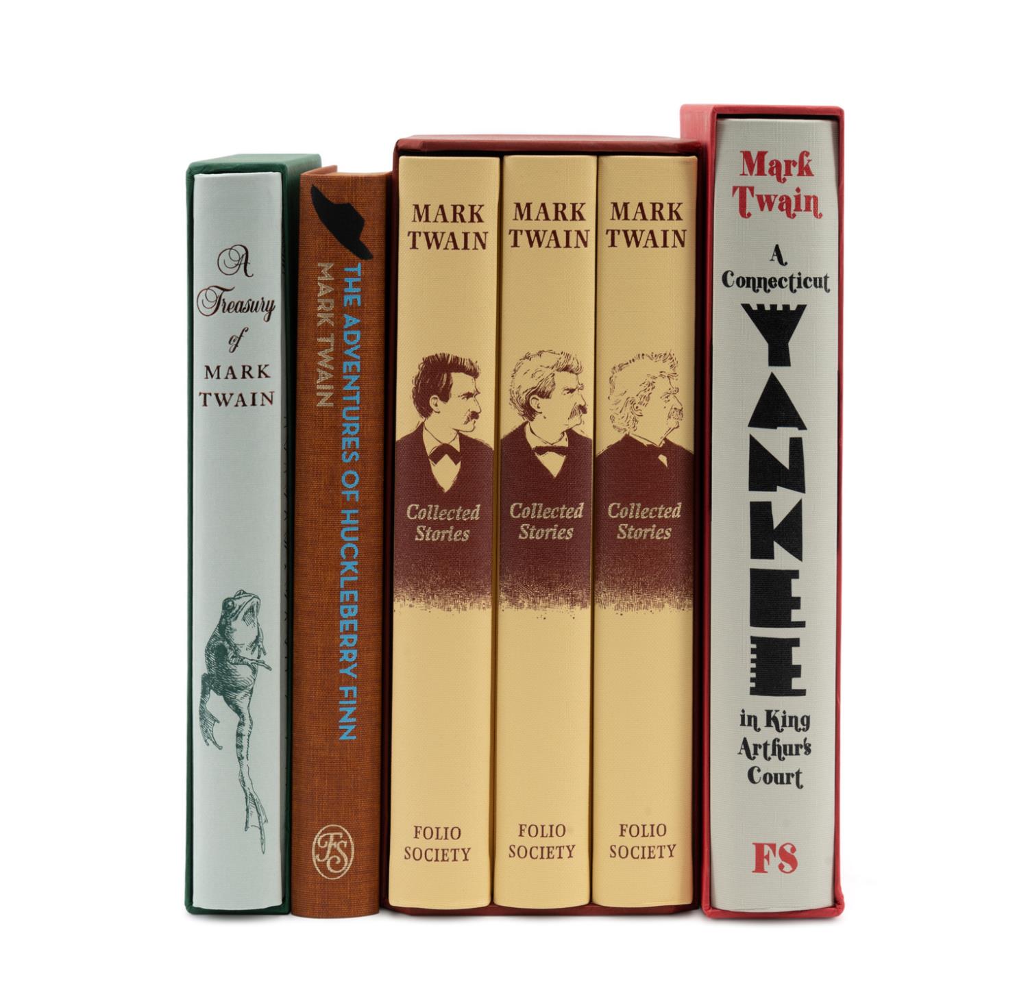 SIX FOLIO SOCIETY MARK TWAIN BOOKS Set