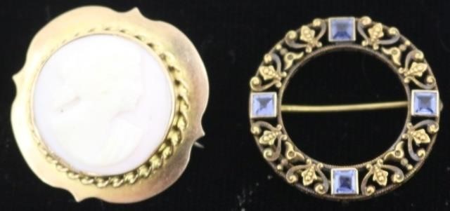 2 LADIES PINS TO INCLUDE A 19TH 2c28b7