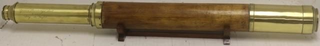 19TH C BRASS AND WOOD SINGLE DRAW 2c28fe