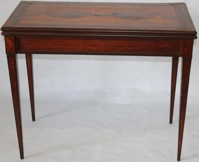 GEORGE III HEPPLEWHITE CARD TABLE,