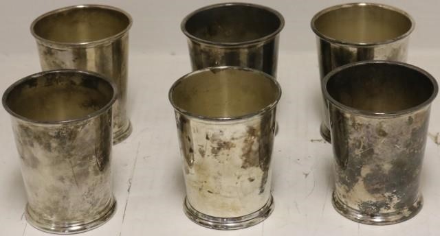 6 STERLING SILVER MINT JULEP CUPS 2c28f8