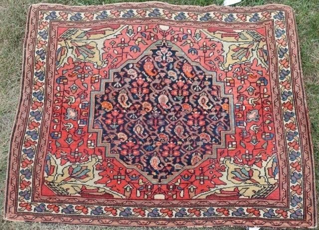 CA 1900 PERSIAN MAT OVERALL FLORAL 2c292d