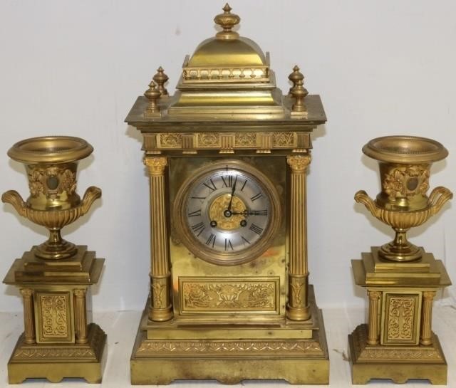 3 PIECE LATE 19TH C FRENCH GILT 2c2947