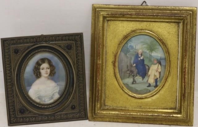2 MINIATURE PAINTINGS TO INCLUDE 2c2948