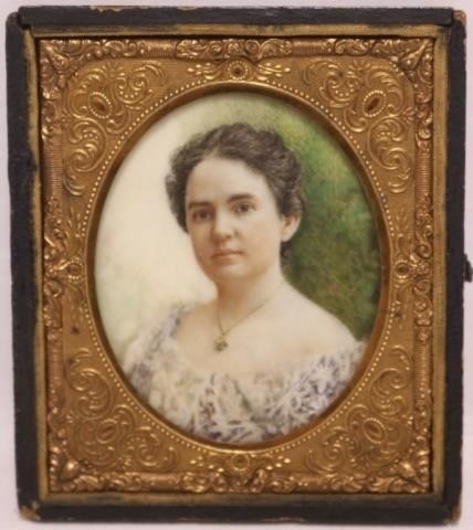 LATE 19TH C MINIATURE PORTRAIT