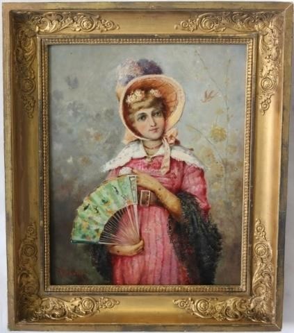 19TH C OIL PAINTING ON PANEL SIGNED 2c2958