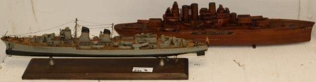 2 WOODEN SHIP MODELS TO INCLUDE 2c2984