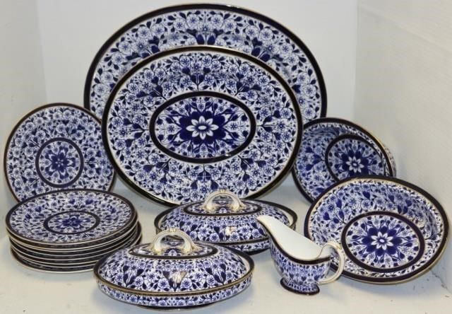 16 PIECE BLUE AND WHITE CROWN DERBY