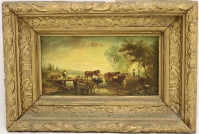 OIL PAINTING ON PANEL SIGNED LOWER 2c29af