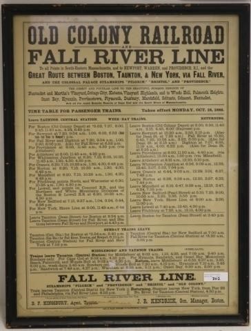 LATE 19TH C BROADSIDE OLD COLONY 2c29b3