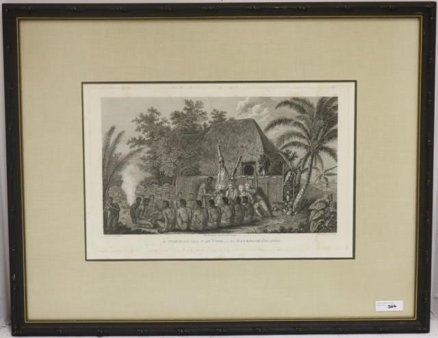 18TH C ENGRAVING TITLED AN OFFERING 2c29b7